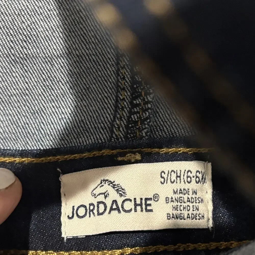 Jordache S 6x Dark Denim Overalls w/Lace Accents adjustable straps stretch nwt